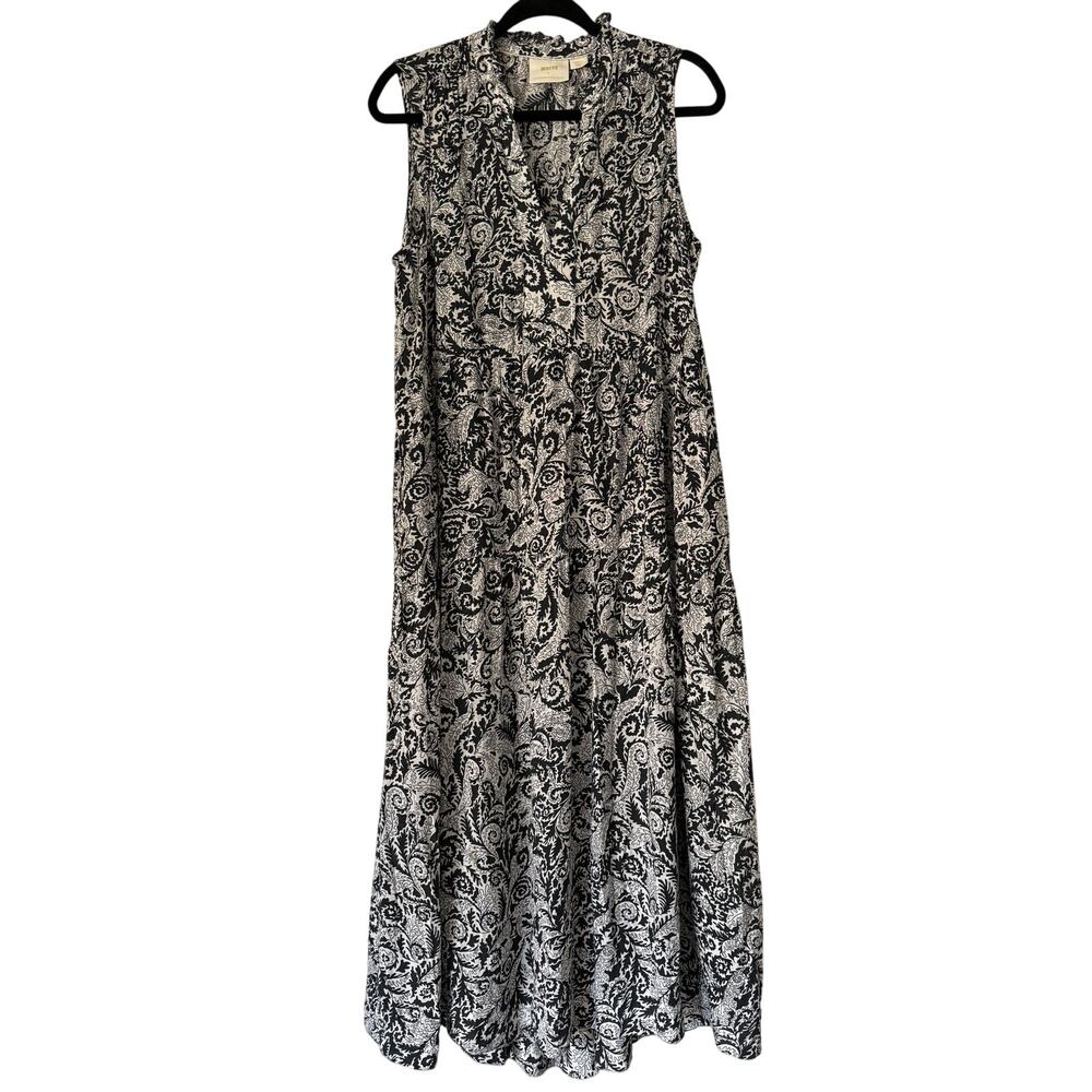 MAEVE  Anthropologie Mayra Tiered Floral Paisley Sleeveless Midi Maxi Dress Boho